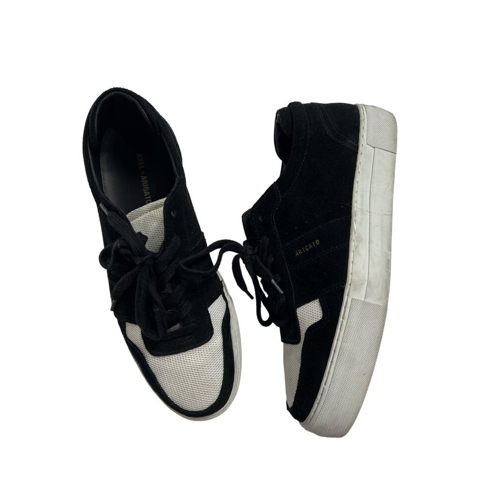 Axel Arigato Platform Suede Sneakers in Black White